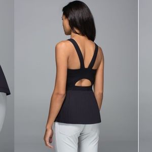 Lululemon Black Pleated City Tank